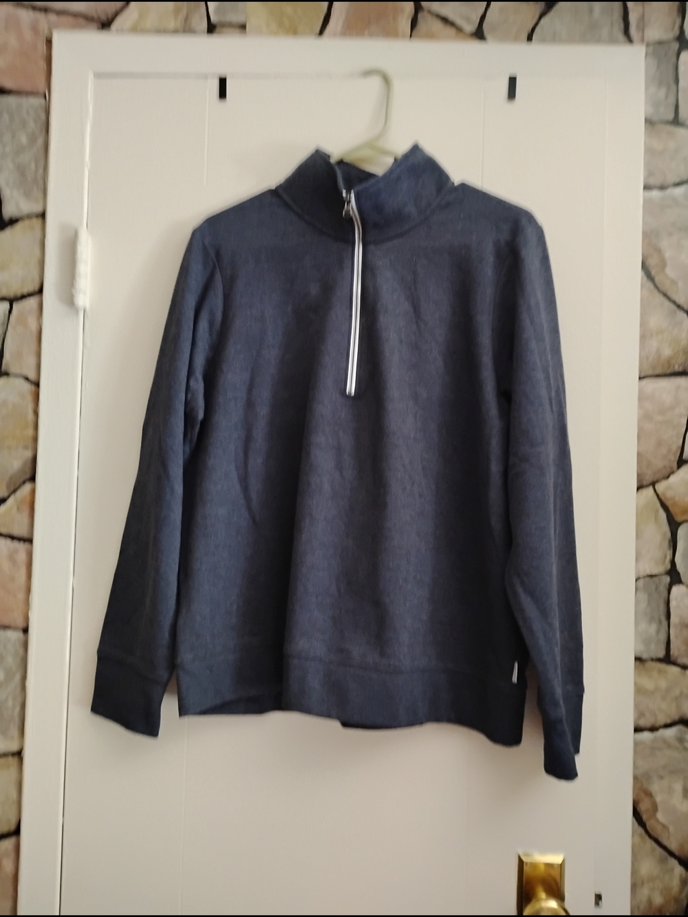 Eddie Bauer Women Quarter-Zip Pullover Athleisure Top Gray